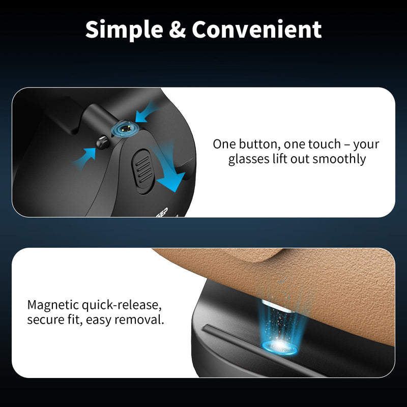 Magnetic 2-in-1 Charging Dock Compatible with Ray Ban Meta Wayfarer/Skyler/Headliner/Scriber Smart Glasses Case Accessories, Charger with LED Indicator(Not Compatible with Oakley)