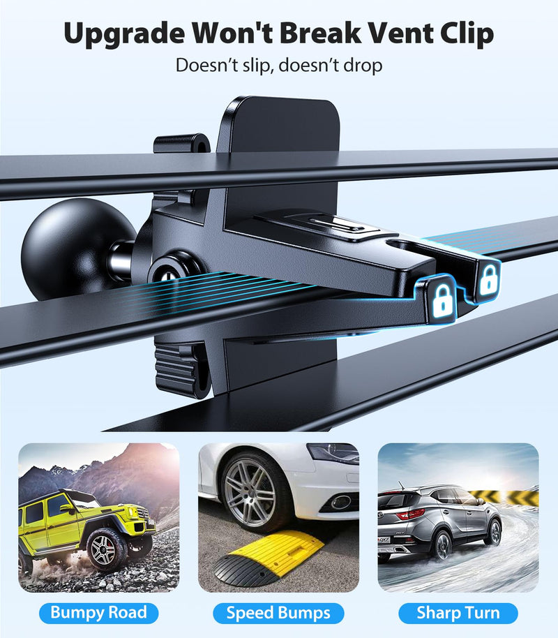 VICSEED for MagSafe Car Mount【Upgraded Strongest Magnet Power】 Magnetic Phone Holder for Car Vent 360 Adjustable Magnetic Car Phone Holder Mount for iPhone 15 14 13 12 Pro Max Plus Mini Black