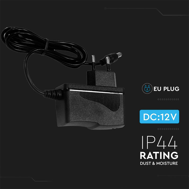 [AUSTRALIA] - V-TAC Power Supply Adapter 12 V 18 W 1.5 A for Cameras, LED Strips, Modem - Transformer 12 V - Power Adapter for Screens and Electronic Devices - Input AC 100-240 V - Euro Plug 