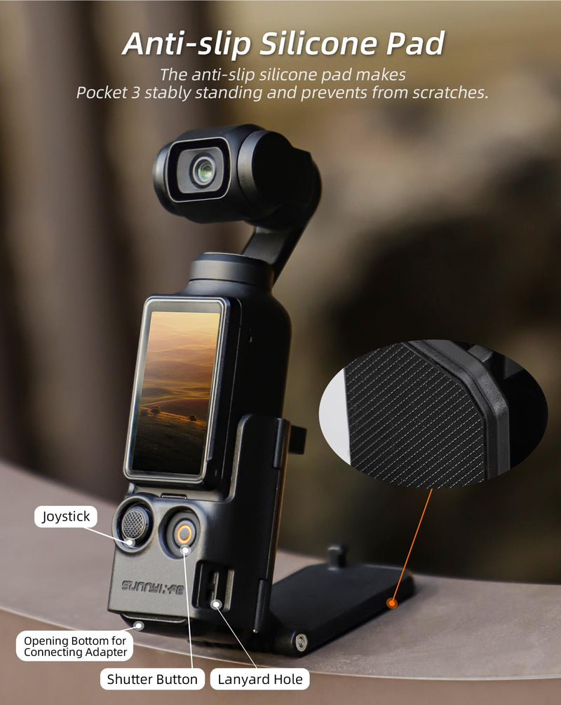 Magnetic Camera Desktop Base Stand Holder Compatible with DJI OSMO Pocket 3, Multifuctional Magnetic Bracket Mount Expansion Adapter Magnet Steering Holder Bracket for DJI OSMO Pocket 3 Accessories
