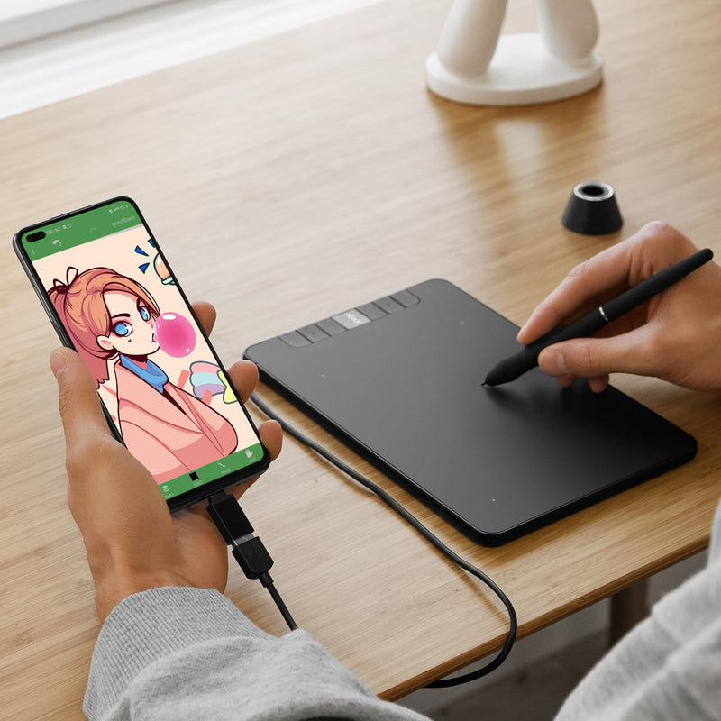 VEIKK VK640 Drawing Tablet, 6x4 Inch Pen Tablet | 8192 Pressure Levels, 6 Shortcut Keys, For Drawing, Design, Painting,Sketching and E-signatures, Digital Graphic Tablet 6*4 inch