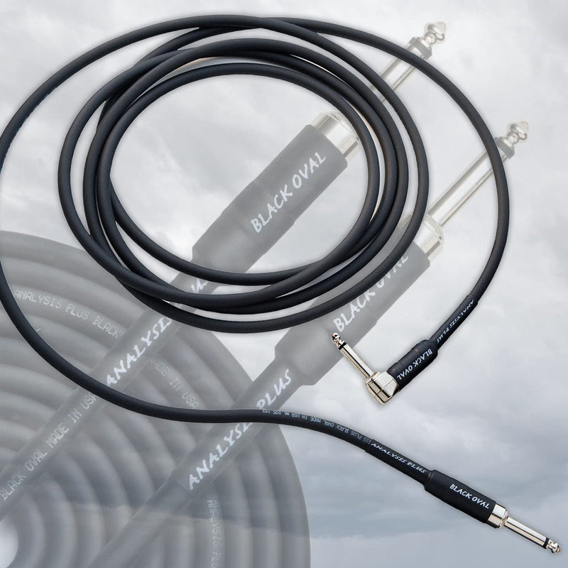 Analysis Plus Black Oval Instrument Cable 10ft Straight to Straight 10 Feet