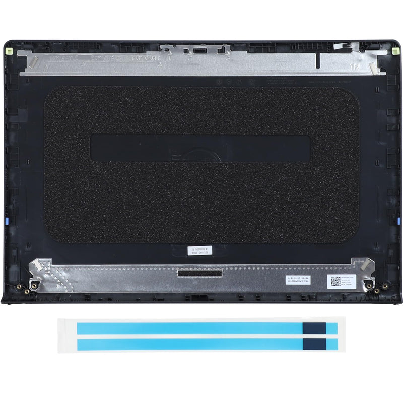 LCD Back Cover for DELL Inspiron 15 3510 3511 3515 3520 3525 00WPN8 09WC73 | Top Case Lid with Front Bezel Frame+Hinges+Shaft Cover Replacement, AP3LE000901 0WPN8 9WC73 0VW3N0, Two Adhesive Strips