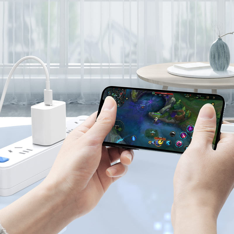 USB C Charger iPhone Charger Fast Charging 3Pack 20W Type C Wall Charger Block with 6FT Long USB C to Lightning Cable Compatible with for iPhone 14Pro/13 Pro/12/12 Pro Max/11/XS Max/XS/XR/X/8 White