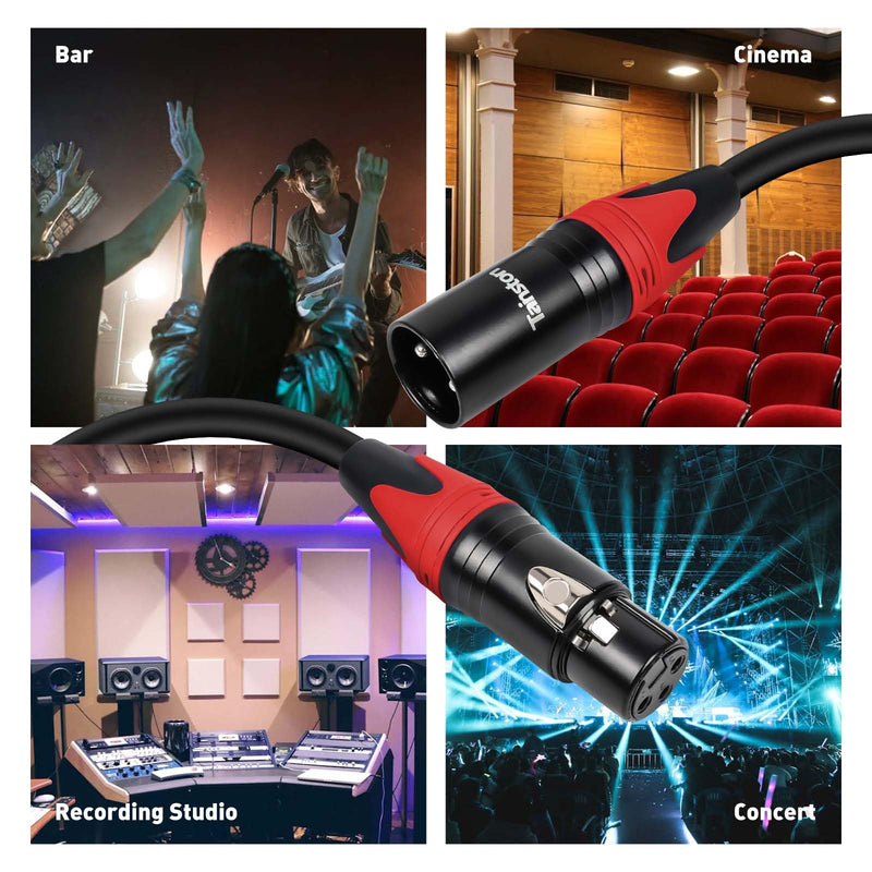 XLR Cable 25 Feet 2 Pack Premium XLR Microphone Cable 3-Pin Balanced Microphone Mic Cord Male to Female XLR Speaker Cable 25 FT