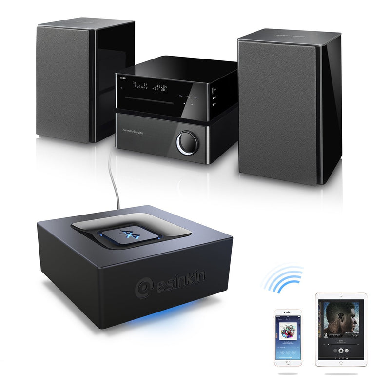 [AUSTRALIA] - Bluetooth Audio Adapter for Music Streaming Sound System, Esinkin Wireless Audio Adapter Works with Smartphones and Tablets, Bluetooth Receiver for Home Stereo 