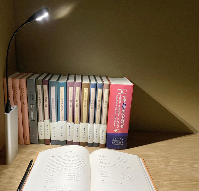 [AUSTRALIA] - LED USB Reading Lamp Light with 2-Brightness Dimmable Setting, Flexible Gooseneck USB Light for Notebook Laptop Keyboard, Powerbank(On/Off Switch, 1 Black+1 Mini USB Light) 
