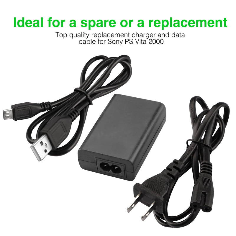 PS Vita Charger, AC Adapter Wall Charger Compatible with Sony Playstation Vita 2000 (Only Compatible with PSV 2000)