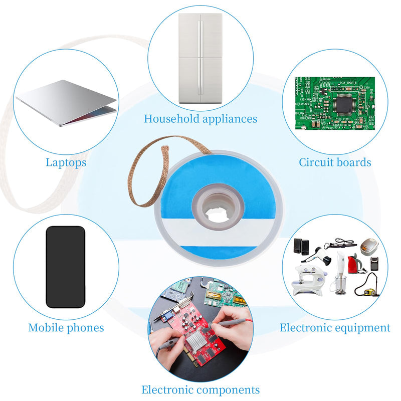 Desoldering Wire, No-Clean Desoldering Braid Desoldering Wick for Removing Solder and Disassembling Electrical Components (2.5 mm 1.5 m)