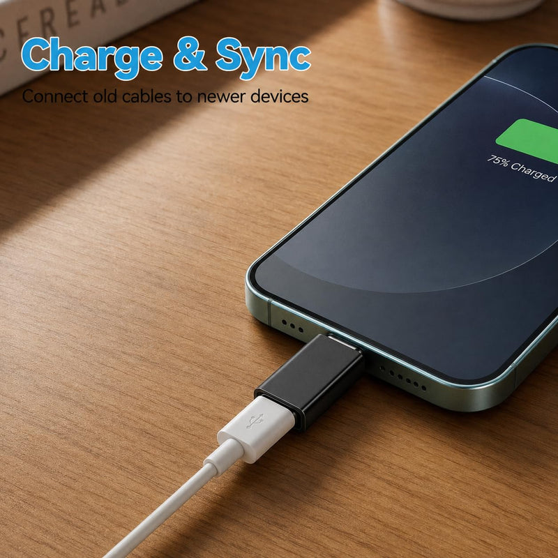 8pcs USB to USB C Adapter, Micro USB to USB C Female Male Converter Connector for Laptop Car Smartphone Headphone Mic PC (8pcs) 8pcs