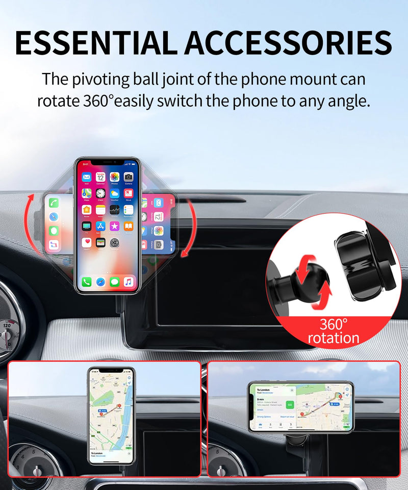 Car Phone Holder for Mercedes-Benz CLA/A-Class/B-Class 2013-2015 5.8"Screen | GLA-Class 2015-2016, Magsafe Accessories Magnetic Cell Phone Mount Clip Compatible with iPhone, 3D fit Navigation Bracket
