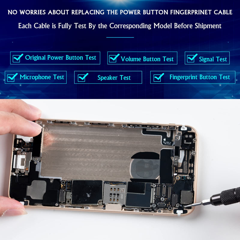 Fingerprint Sensor Flex Cable Replacement for Samsung Galaxy A13 5G SM-A136U Power On Off Button Flex Cable with Tools