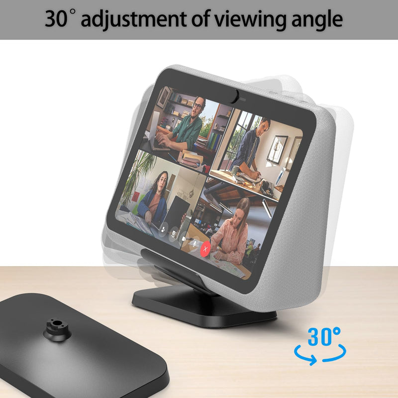 [AUSTRALIA] - Charging Dock/Base for Meta Portal Go-Rotatable to Adjust The Angle Charging Stand for Facebook Portal Go Smart Video Calling for Office, Home with 45W PD Charging Adapter(Black) Black 
