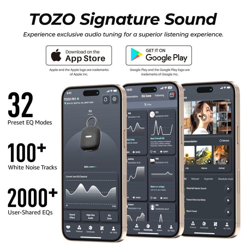 [AUSTRALIA] - TOZO PE1 Portable Bluetooth Speakers with Adjustable Carabiner, Mini Bluetooth Wireless Shower Speaker with IPX8 Waterproof, 32H Playtime Punchy Bass Audio Speaker for Home, Outdoor and Travel, Black 