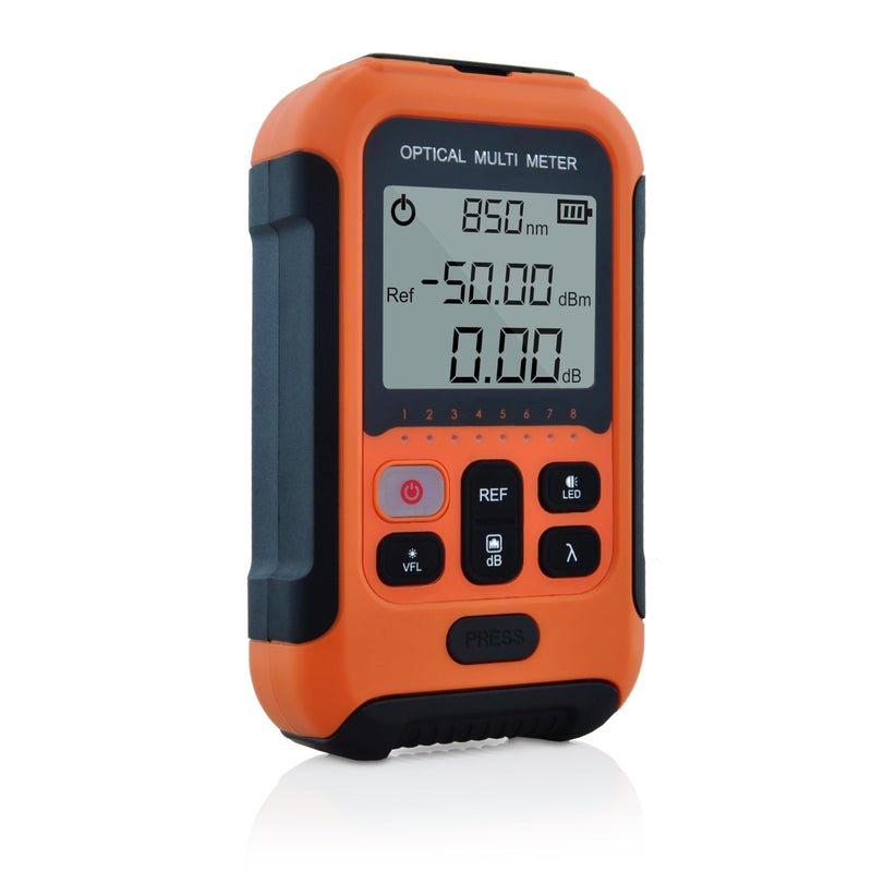 SKYSHL 800~1700nm -50~+26dBm Optical Power Meter and 650nm 30km VFL FTTH Optical Fiber Power Meter with 2.5 mm Universal Plug and FC/UPC-LC/UPC Adapter-SS103PVC12 SS103PVC12(800~1700nm -50~+26dBm)