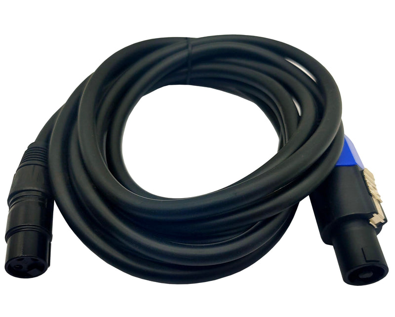 Speakon to XLR Speaker Cable, XLR to Speakon Adapter for DJ/PA Speaker Cord with Twist Lock (3M/10Feet) Speakon to XLR female 3M/10Feet