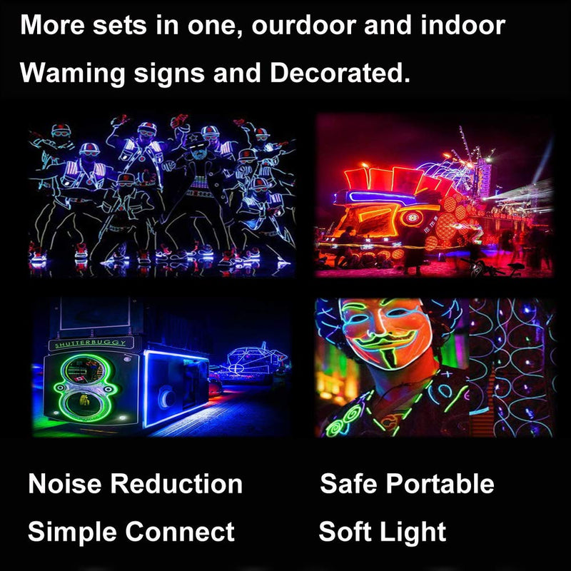 Neon light 5-in-1 meter Wire,Illuminated decorative wire, suitable for birthday parties, Thanksgiving, and other occasions (Orange) Orange