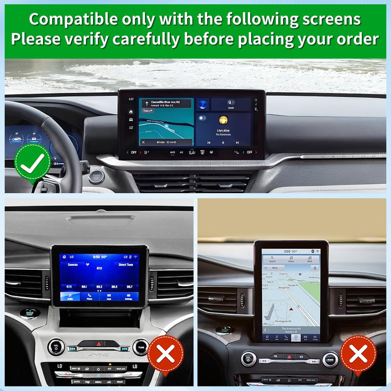 Car Phone Holder Center Console Organizer Tray for Ford Explorer 2025 2026 [13.2-inch Screen] Auto Interior Accessories Cell Phones Mount Mobile Cellphone Navigation Stand Dashboard Storage Accessory