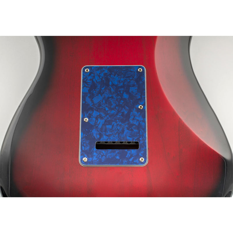 [AUSTRALIA] - Musiclily SSS 11 Holes Strat Guitar Pickguard and BackPlate Set for Fender USA/Mexican Made Standard Stratocaster Modern Style Parts,4Ply Blue Pearl 