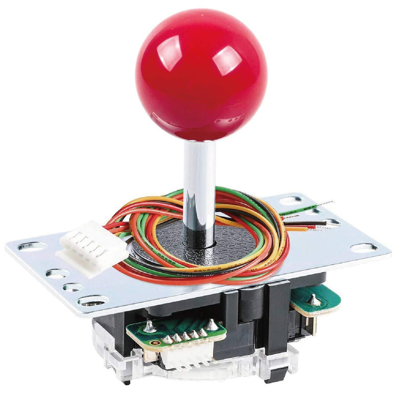 Sanwa JLF-TP-8YT Joystick + Sanwa 8 pcs OBSF-30 Push Button Bundle Kit Color : Red - for Arcade Game 4 & 8 Way Adjustable, Compatible with Catz Mad SF4 Tournament Joystick S@NWA