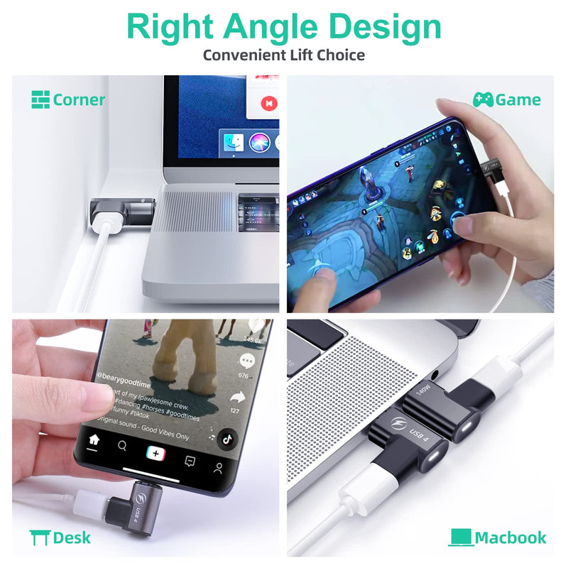 HanCenDa Magnetic USB C Adapter 4Pack