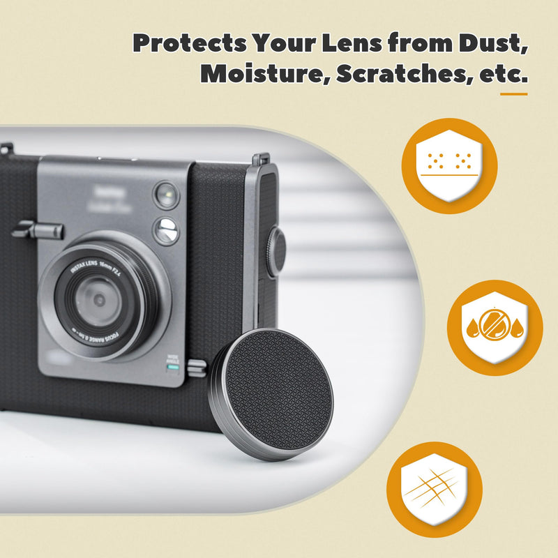 [AUSTRALIA] - JJC Aluminum Lens Cap Cover for Fujifilm Instax Wide Evo, Dustproof & Anti-Scratches Lens Protector with Soft EVA Interior & Silicone-Textured Surface, Accessories for Fuji Wide Evo 