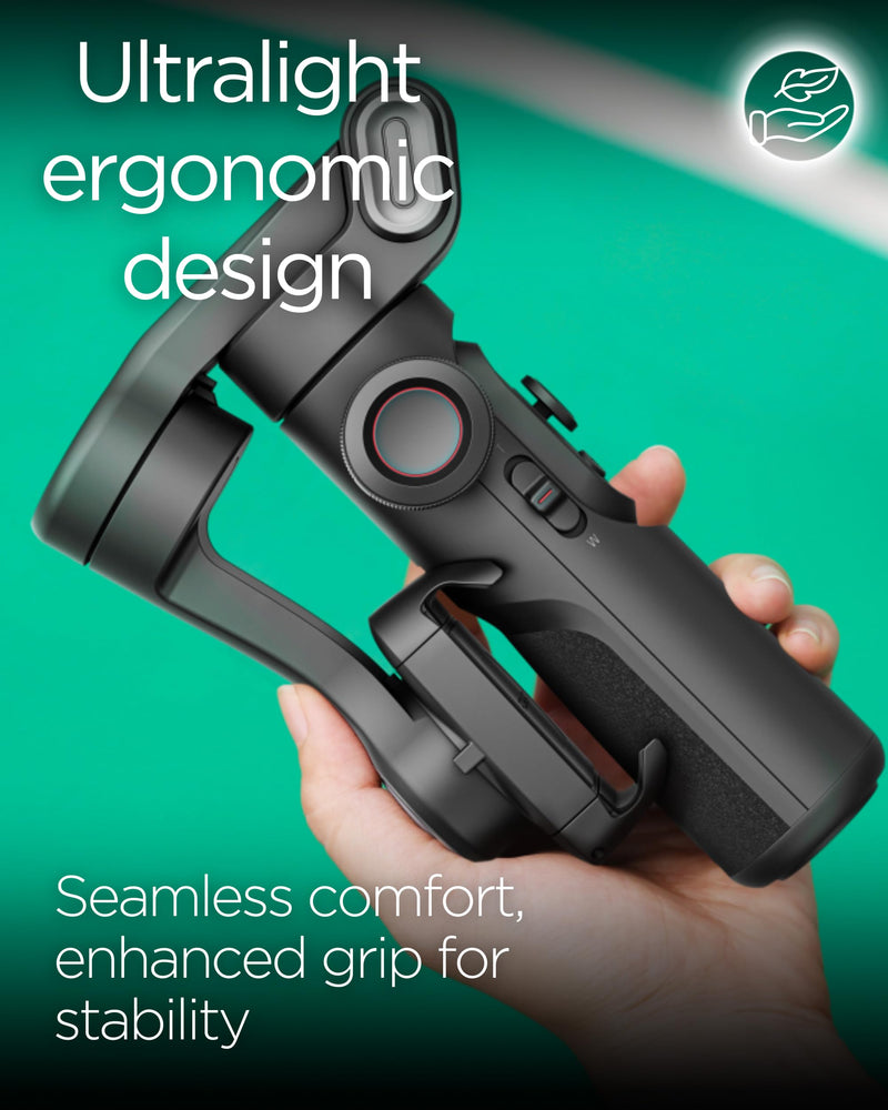 Phone Gimbal Stabilizer 3-Axis Smartphone Foldable Gimbal for iPhone Gimble with Focus Wheel TikTok YouTube Vlog Stabilizer for iPhone 15 14 13 12 Pro Max&Android-Smart XE Smart XE