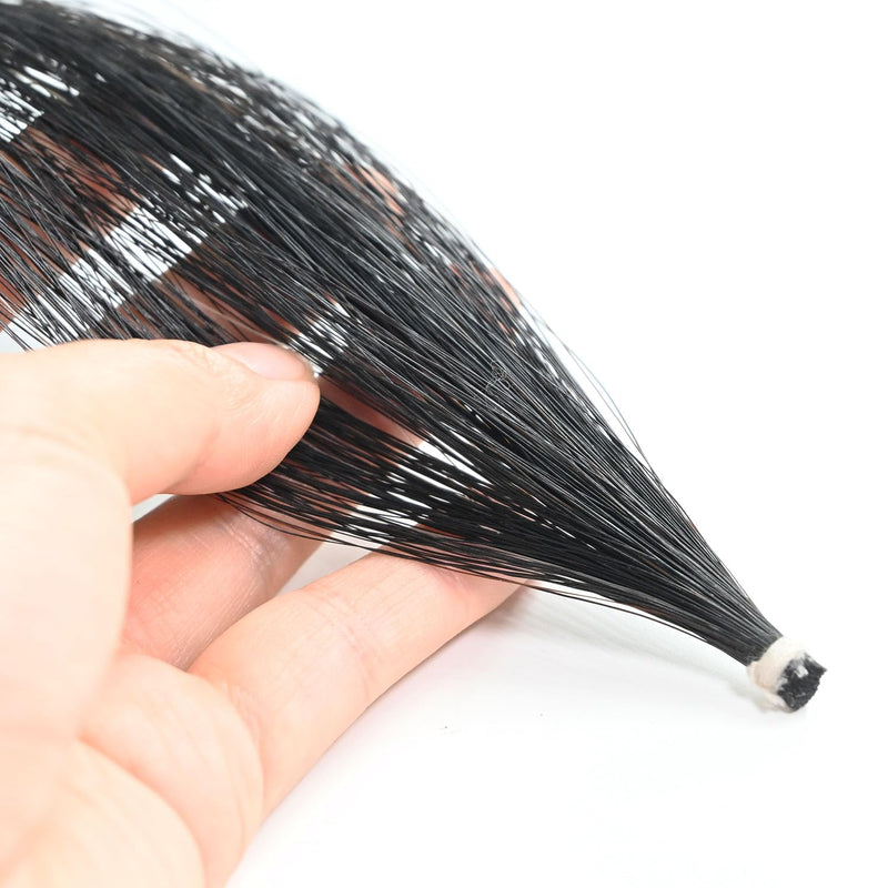 2 Hanks Black Mongolian Horse Hair for Bass Bows 31'' Bass Bow Hair Replacement kit