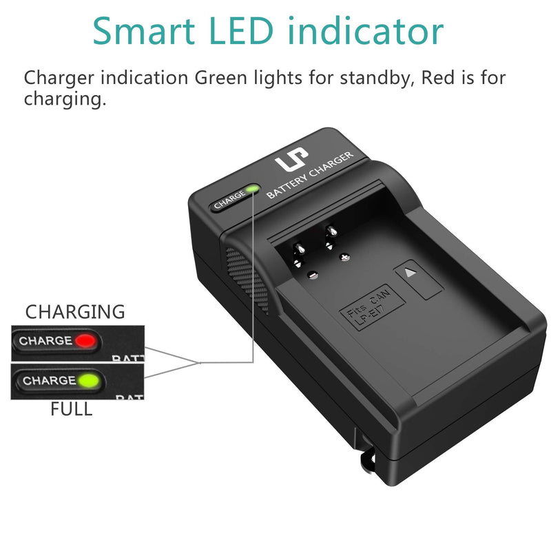 LP LP-E17 Battery Charger, Charger Compatible with Canon EOS Rebel T7i, T6i, T6s, SL3, SL2, 77D, 9000D, 8000D, 800D, 760D, 750D, 200D, M6, M5, M3, Kiss X8i DSLR Cameras & More