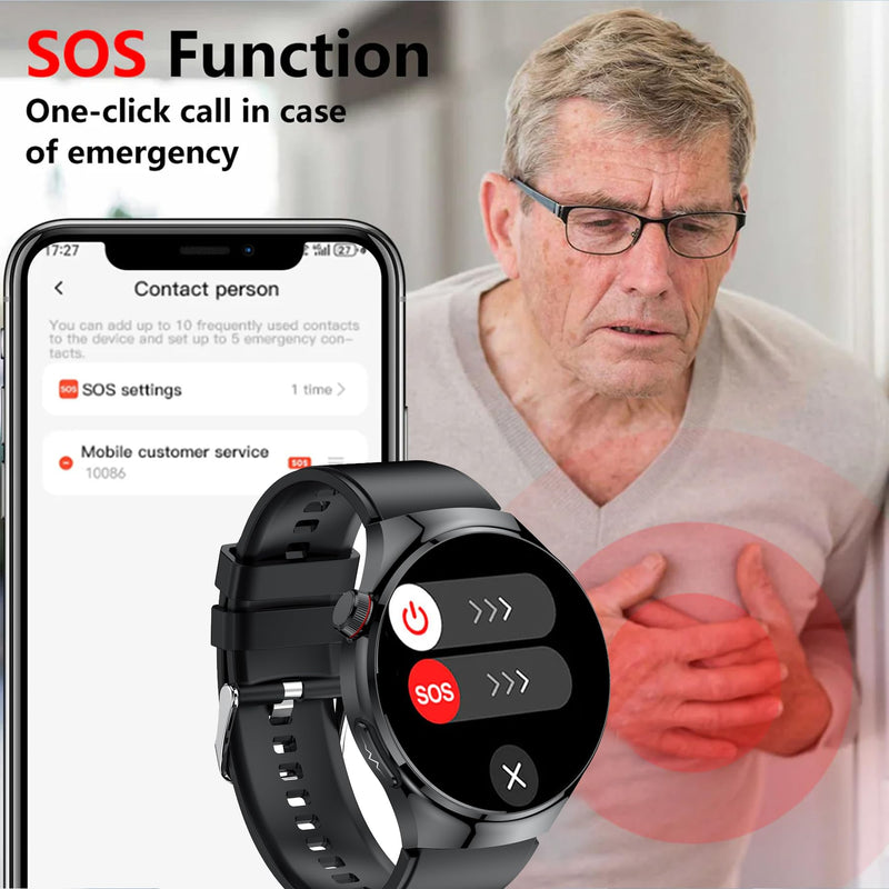Health Smart Watches for Women Men - 1.43" Fitness Watch with eart Rate, Blood Oxygen, Blood Pressure, Sleep and Stress Health Monitor, Call, SOS, 110+ Multisport Mode, Watch for Android & iOS