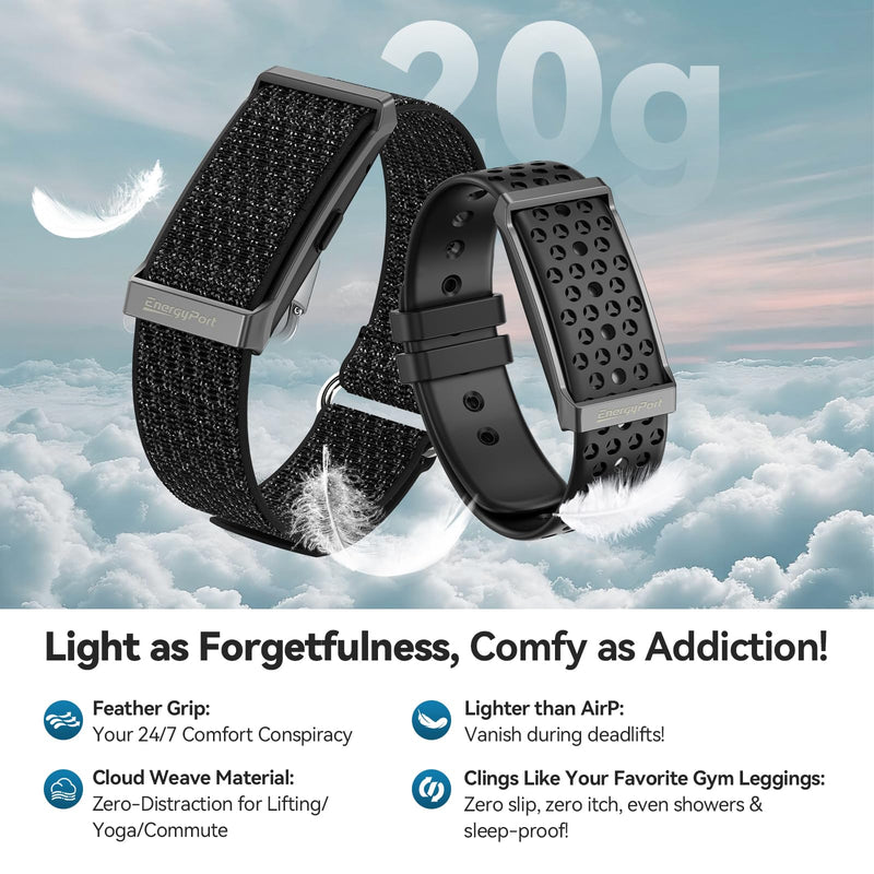 EnergyPort Fitness Tracker & Smart Watch with 60-Day Battery & 2 Bands | 170+ Sport Modes, Blood Oxygen & Heart Rate, Sleep Tracking, Lifetime App, Activity Monitor Gray