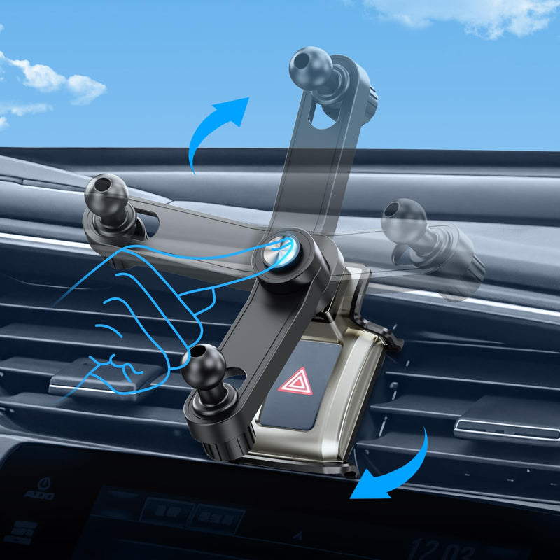 ELOHEI Custom Fit Phone Mount for Honda Civic with Custom Base | Specifically Design Car Phone Holder for Honda Civic 2016 2017 2018 2019 2020 2021 10th Gen Accessories HE05+Extension Rod