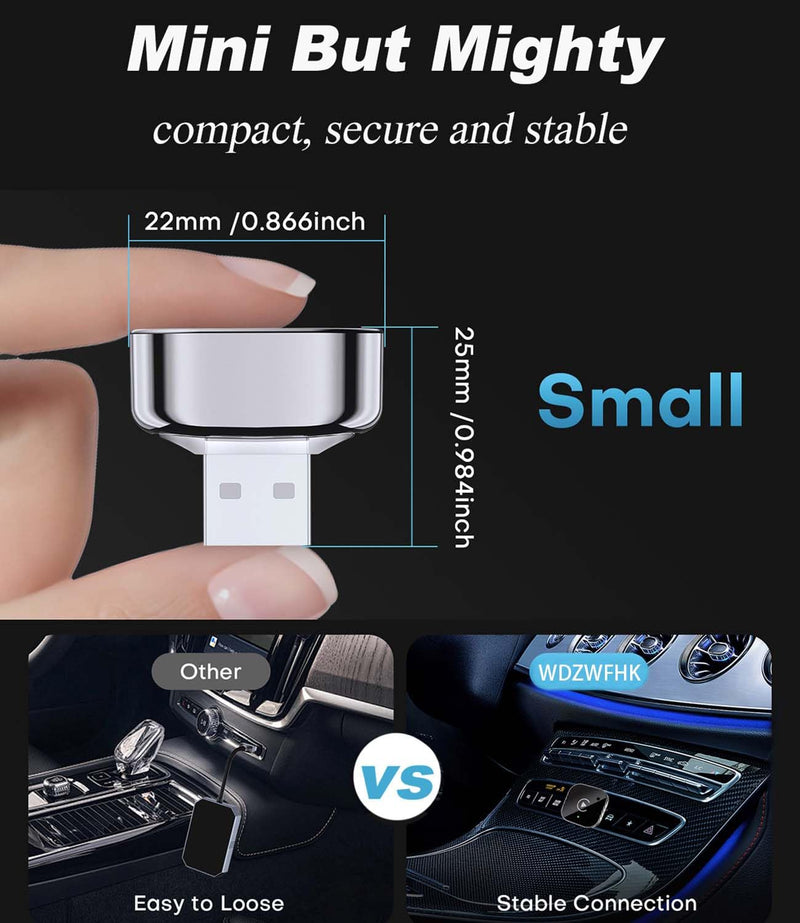 [AUSTRALIA] - Wireless CarPlay Adapter & Android Auto Dongle, Fast Auto-Connect, Compact Plug & Play Wireless CarPlay Converter for iPhone & Android, USB/USB-C, No Delay, Seamless Reconnection (Black) 