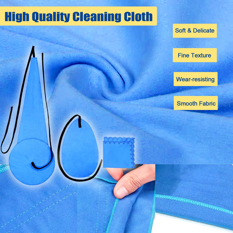 [AUSTRALIA] - Saxophone Cleaning kit with Case，Clarinet Flute Cleanser Maintenance Kit with Cork Grease,Swab,Cleaning Cloth,Thumb Rest,Reed Case,Mouthpiece Brush and More Workable for Wind & Woodwind Struments 