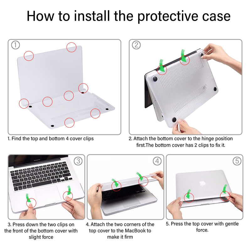 Compatible with MacBook Air 13 inch Case,2020 2019 2018 Release(A2337 M1 A2179 A1932) with Touch ID and 2 Pack Keyboard Protectors,Laptop Hard Shell (Black Wave Wavy) Black-A21