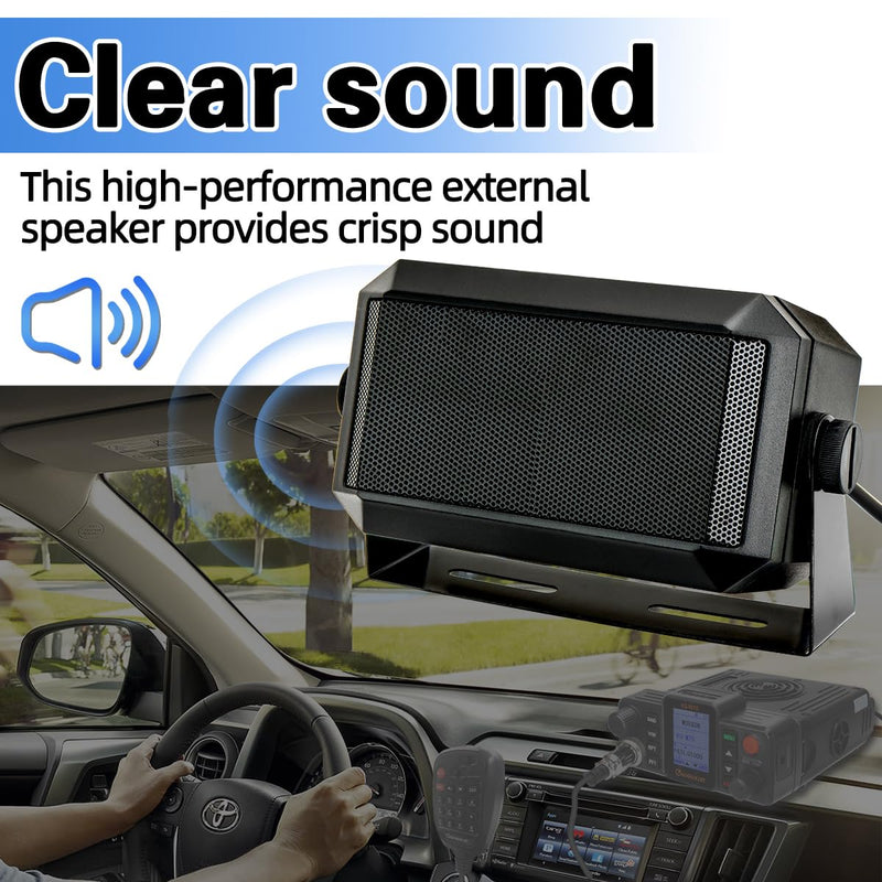 Rectangular External Communications Speaker/CB Radio Speaker for Ham Radio, CB Speaker External Scanners for All 3.5mm Audio Plug CB Radios and Mobile Radio