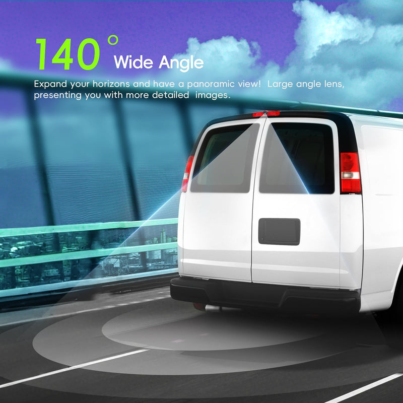 Back Up Rear View Camera for Chevrolet Chevy Express Van/GMC Savana Van 2003-2017 Parking Assist Reverse Camera AHD/CVBS Night Vision Wide Angle Waterproof Brake Light Roof Mount Cam