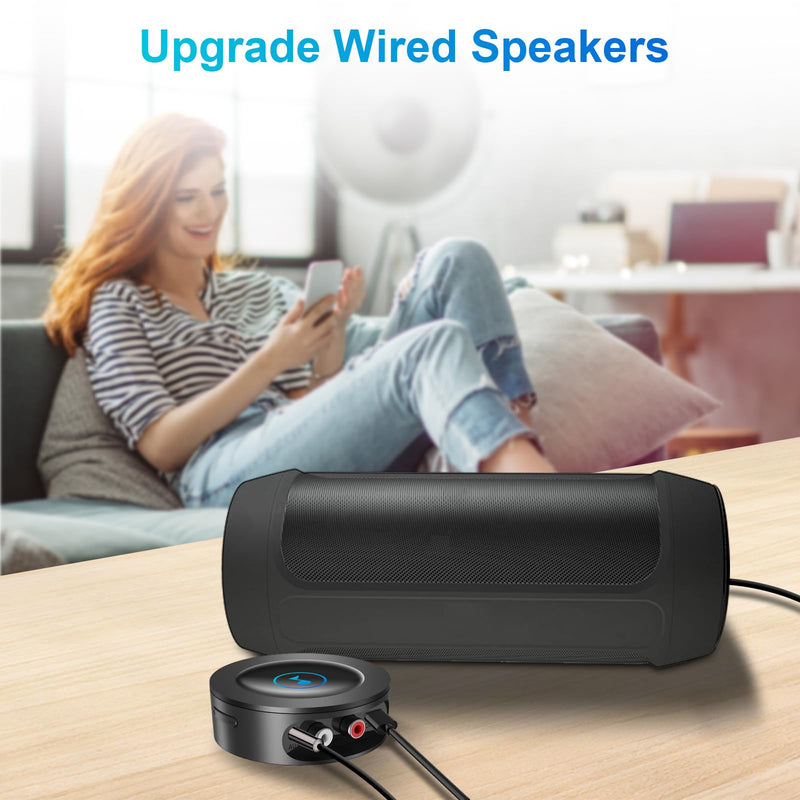 [AUSTRALIA] - Bluetooth 5.2 Receiver for Home Stereo, RCA & 3.5mm AUX Out Put, Wireless Audio Adapter for Stereo Receiver&Amplifier, Low Latency HiFi Music Streaming 