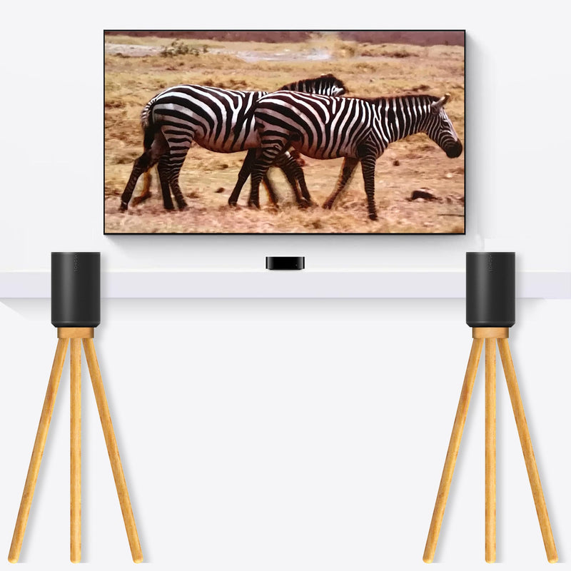 Compatible for sonos era100 and Echo 4th Gen Smart Speaker Wood Stand sonos era100&echo 4th Gen
