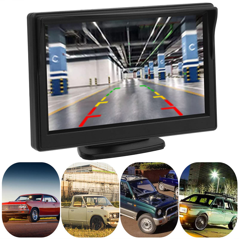 Backup Camera with Monitor Kit, 4.3 inch Rear View Monitor Waterproof IP67 Night Vision Reverse Camera, Backup Camera System for Car, Plug-Play Reversing Camera