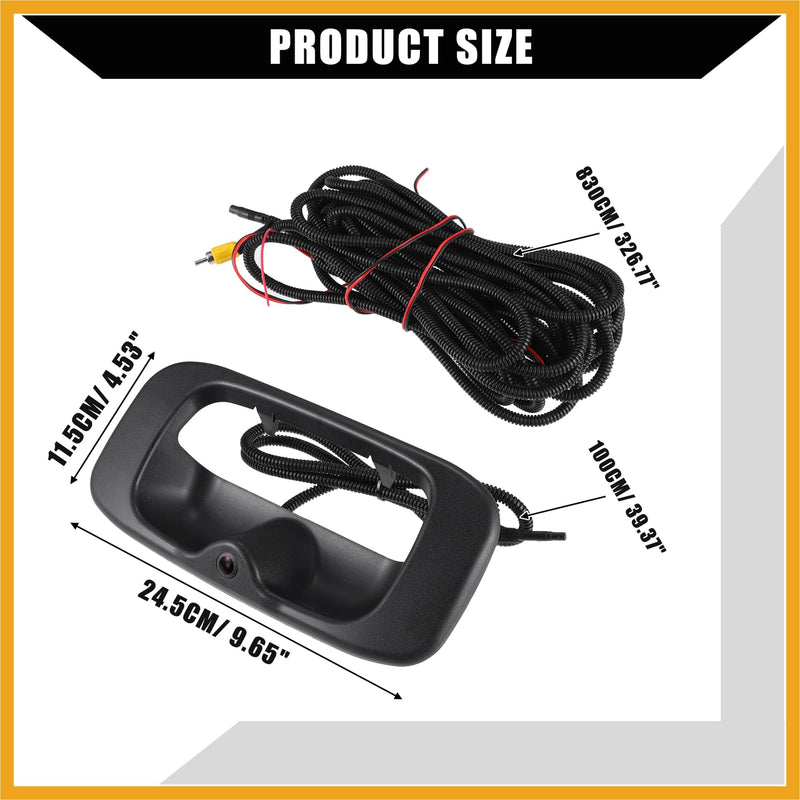 Backup Camera Tailgate Handle for Chevy Silverado 1999-2007 for GMC Sierra 1999-2007 / Rear Tailgate Handle Backup Camera/Durable / 1 Set/Black Replacement