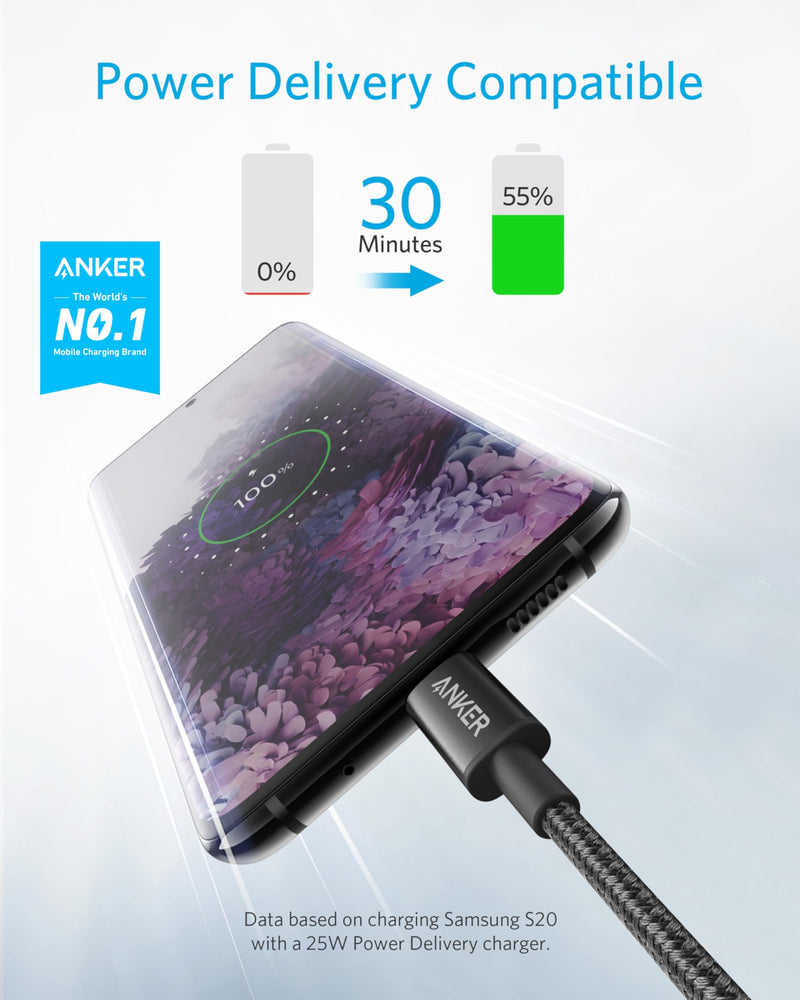 Anker USB C to USB C Cable 323 USB-C Car Charger Adapter with USB-C Cable
