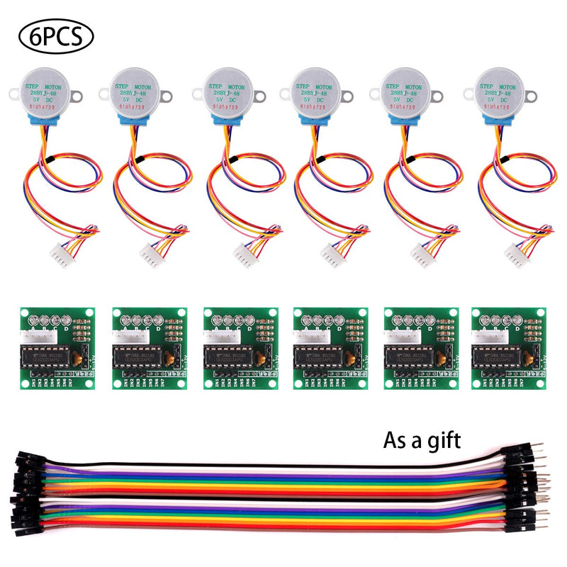 [AUSTRALIA] - 6 PCS 28BYJ-48 ULN2003 5V Stepper Motor + ULN2003 Driver Board 