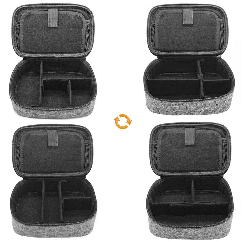 sisma Travel Cords Organizer Universal Small Electronic Accessories Carrying Bag for Cables Adapter USB Sticks Leads Memory Cards, Grey 1680D-Fabrics SCB17092B-OG Grey -1680D Oxford Fabrics