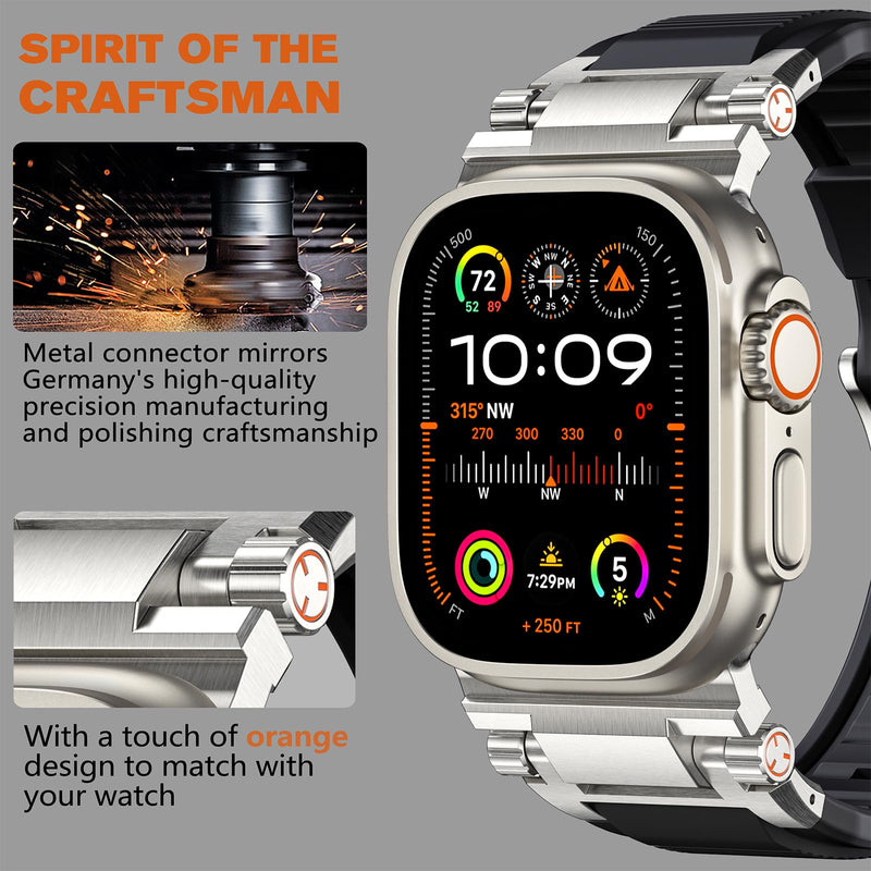 Bandletic FKM Band and Magnetic Strap Compatible with Apple Watch