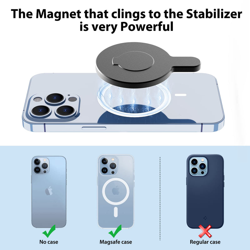 for DJI OM 6 Magsafe Adapter Clamp, Compatible with Gimbal Stabilizer DJI Osmo Mobile 6, Also fits for DJI OM 5 4 SE Black
