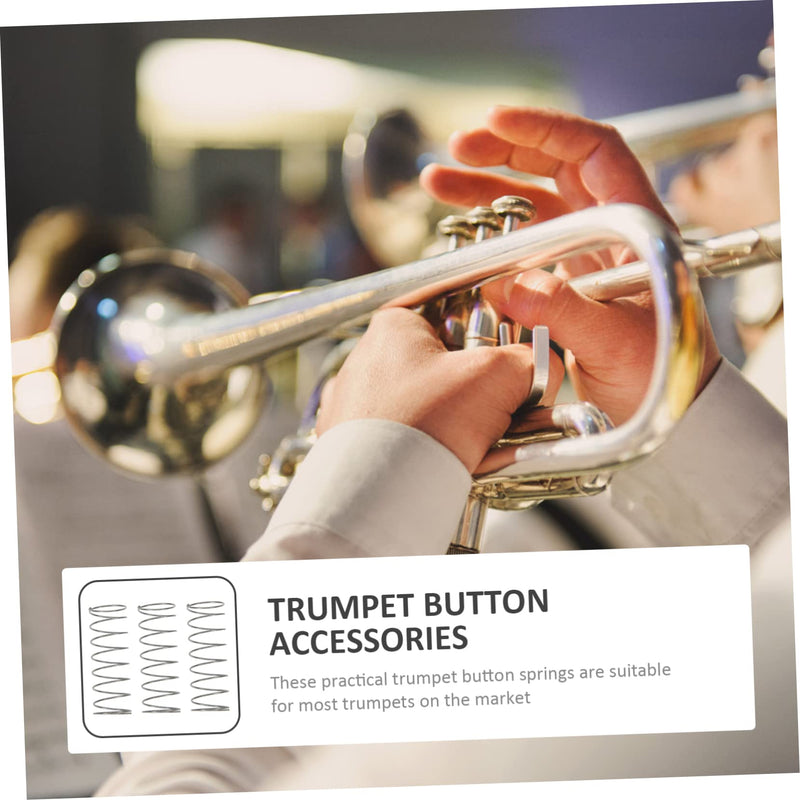 [AUSTRALIA] - Hemoton 3pcs Durable Trumpet Springs Portable Button Spring Replacement for Trumpet Sturdy Convenient Accessories for Wind Instruments 4.9x1.7cm Silver 