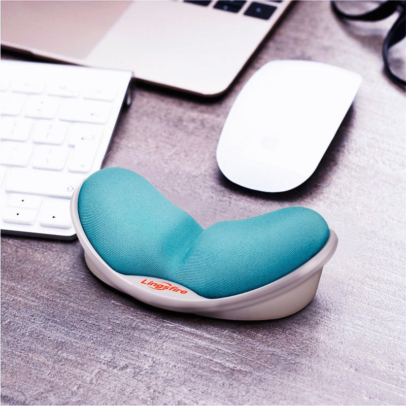 LINGSFIRE Memory Foam Mouse Wrist Rest Keyboard Wrist Rest Pad Anti-Skid Mousepad Support Wrist Rest Mat for Office Computer Laptop Mac- Durable Comfortable Lightweight Easy Typing Pain Relief (Blue) Blue