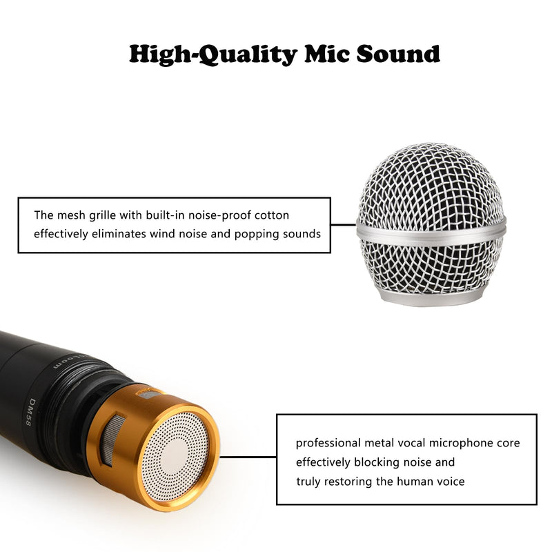 [AUSTRALIA] - LyricLoom Professional Wired Microphone XLR Set, Metal Vocal Dynamic Microphone with 16.4 XLR Male to Female Cable, Mic with Switch Set. DM58 Corded Mic for Karaoke, Speaker, Singing 