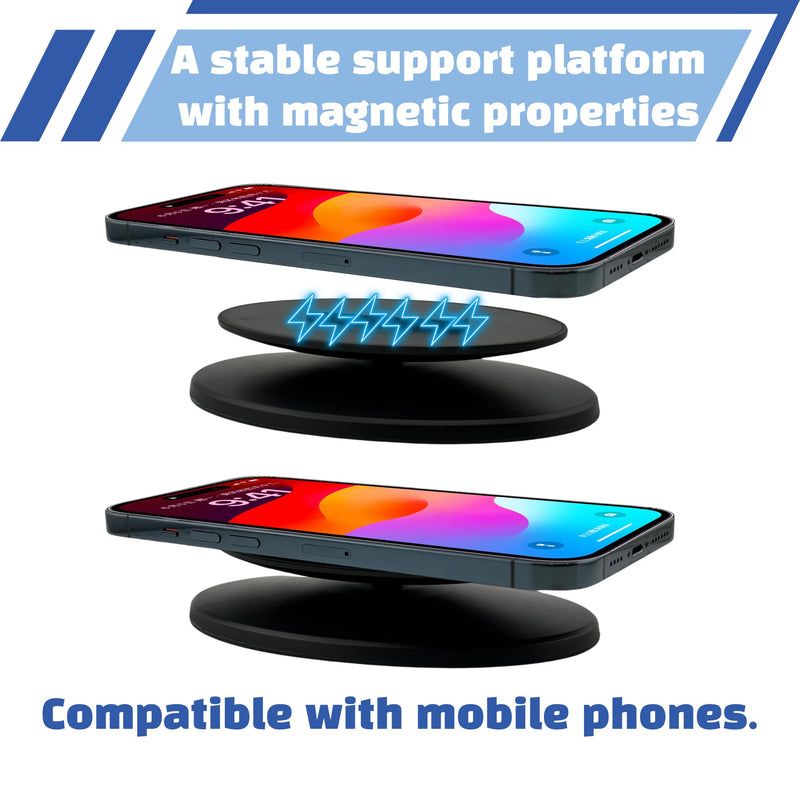 Sintron Smart Display Stand for Show 5 & Show 8 (1st Gen & 2nd Gen) - Adjustable Magnetic Stand Mount with 360 Degree Rotation, Tilt Function and Anti-Slip Base, Compatible with iPhone Models (Black) Black